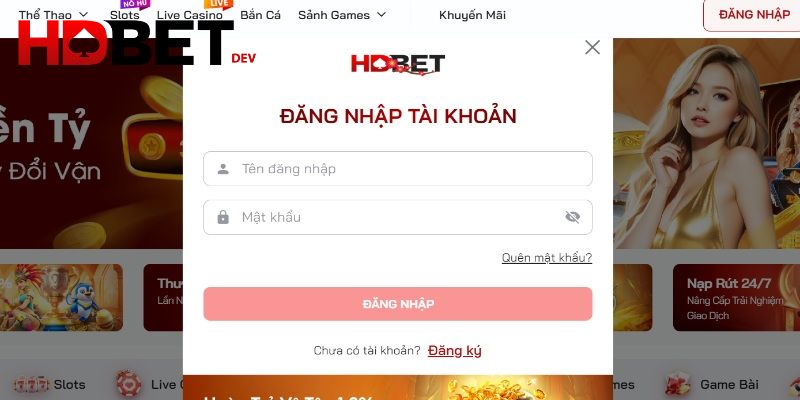Đăng nhập nhanh trên website